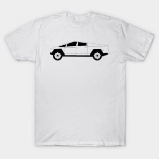 Tesla Cybertruck Black Outline T-Shirt